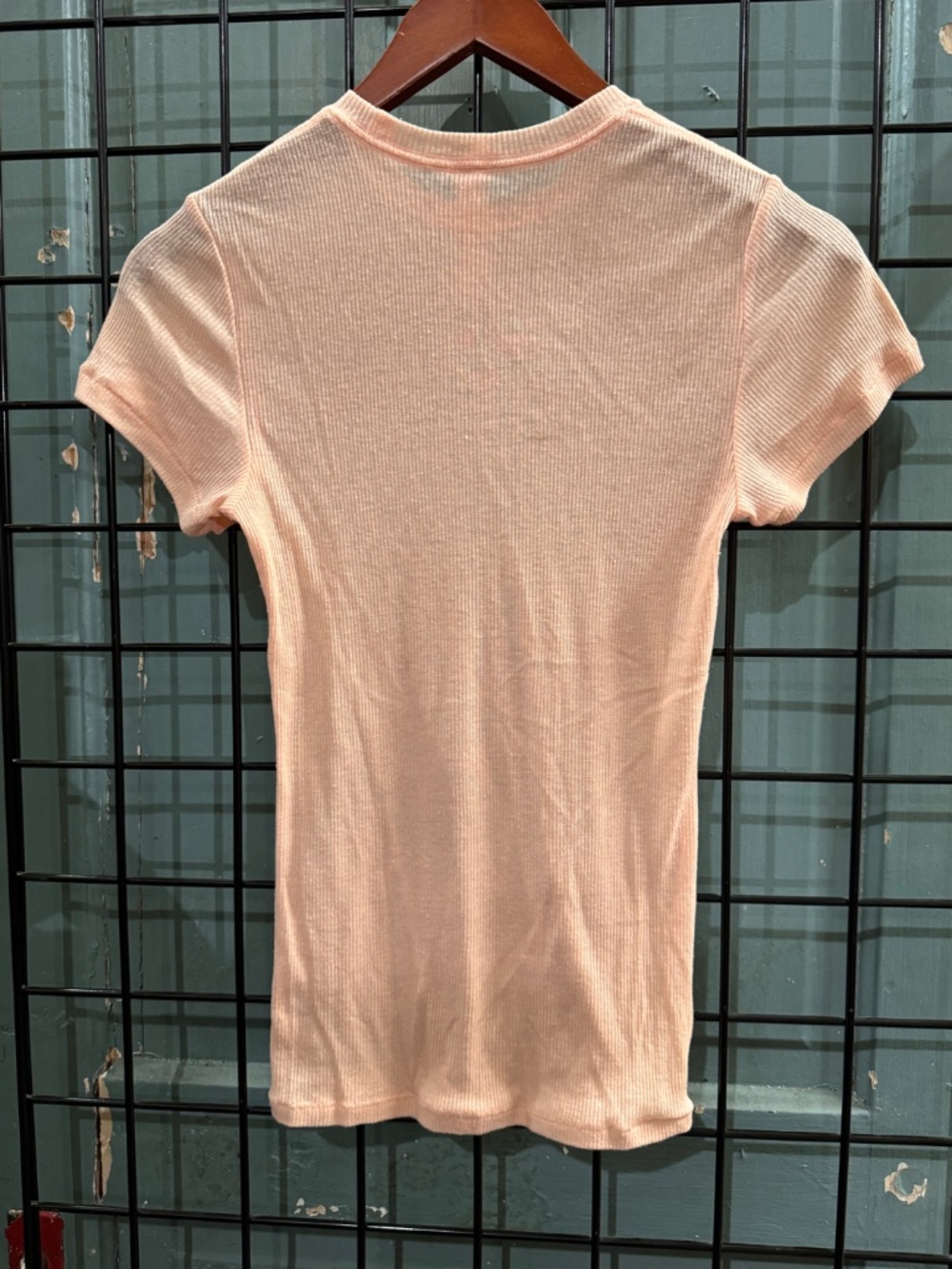 Skims lightweight knitted tee Womens Peach - Picture 4 of 4